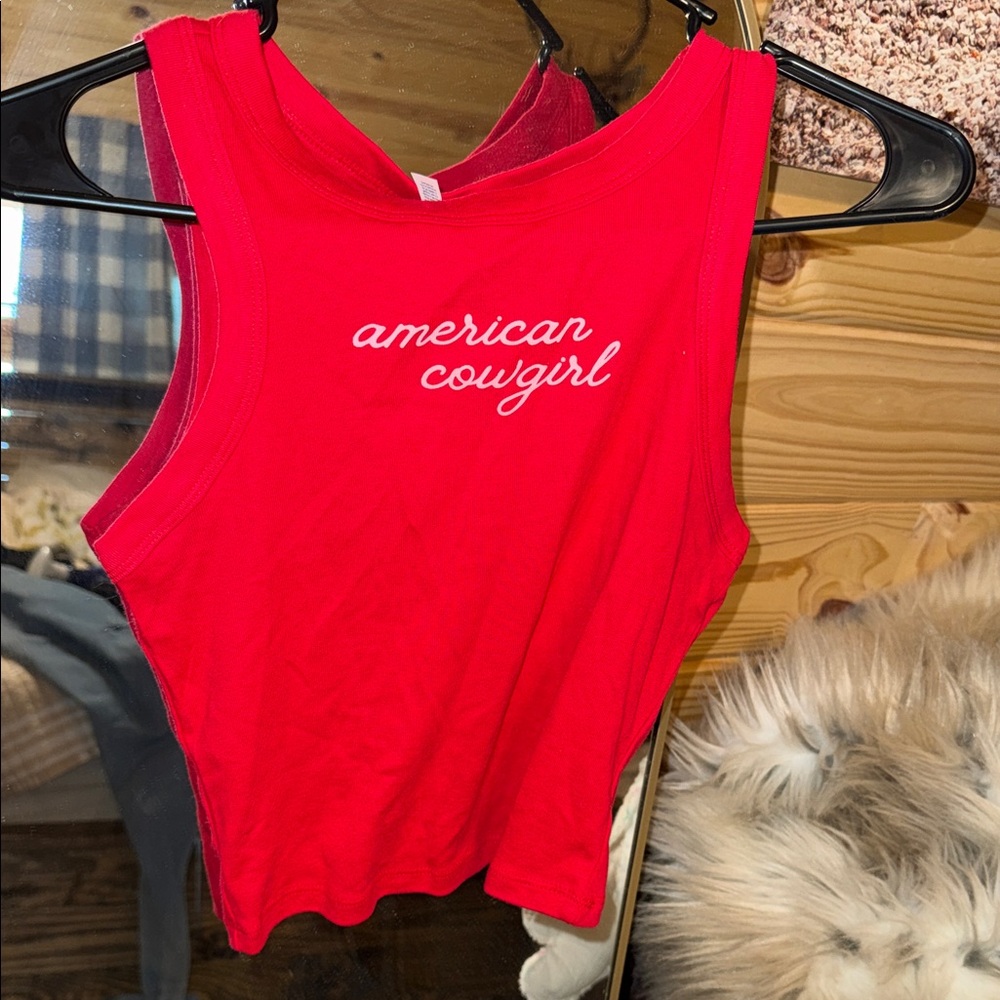 American Girl Bright Red Tank Top